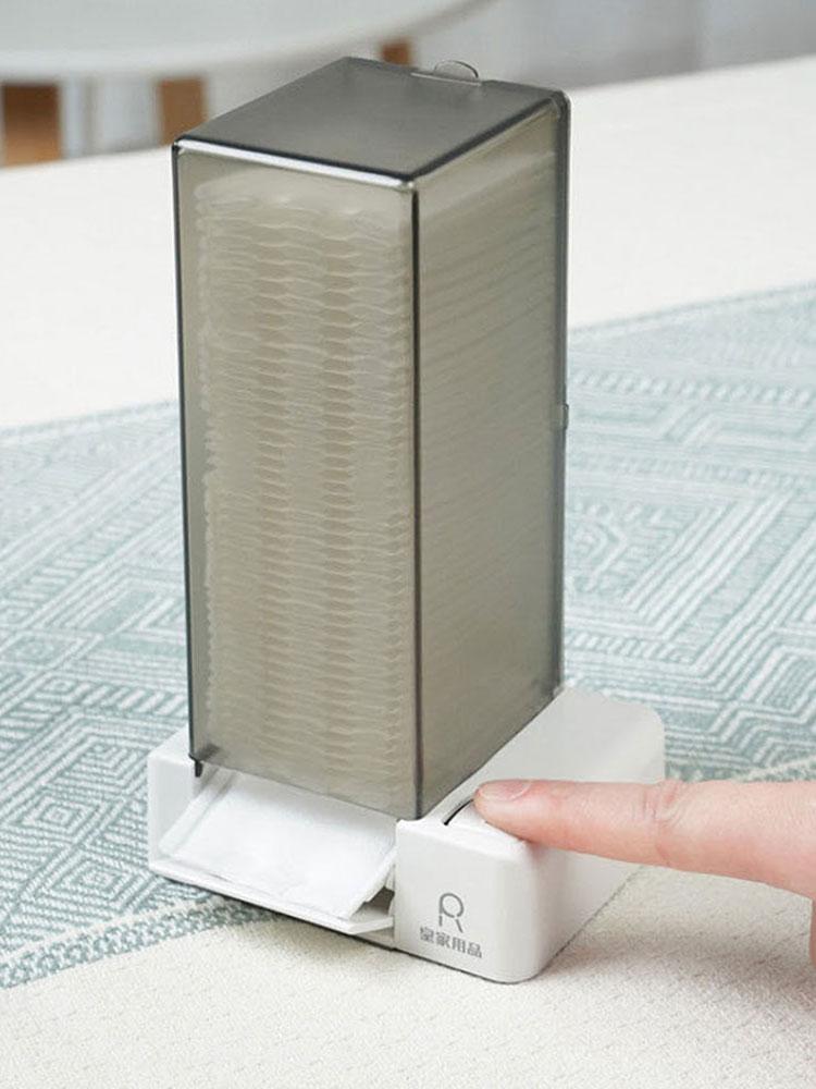 Automatischer Wattepad-Spender Geschlossenes Design Wattepad-Halter für Schminktisch-Aufbewahrung & Organizer für fusselfreie Nageltücher
