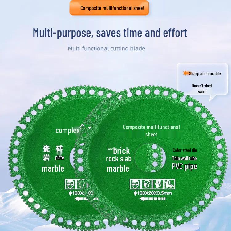 Multi-functional Cutting Disc for Tiles, Stone, Marble, Steel, and Metal - Angle Grinder Compatible