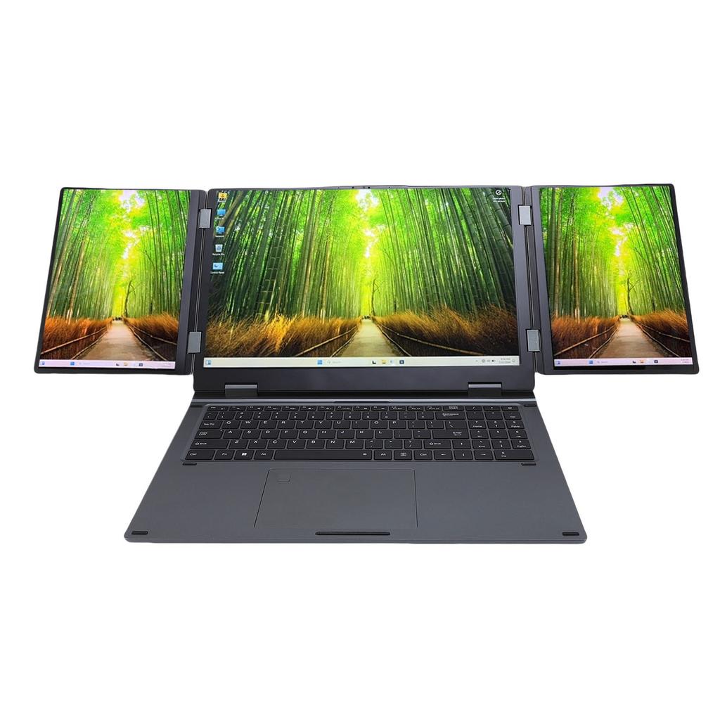 Laptop Pieghevole a Triplo Schermo per Windows 11 Pro WIFI 6 RJ45 Riconoscimento Facciale 16GB RAM 2TB SSD 16 Pollici Doppio 10.5