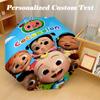 Windproof Folding Umbrella, 8‑Rib Auto Open Close Cocomelon Cartoon Umbrella for Rain Sun Protection