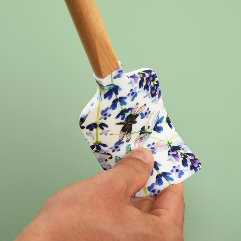 32,5 x 6,3 cm Silikon Tårtspatel Hem Trähandtag Krämskrapa Bakverktyg Smet Smörblandare Kök Bakningstillbehör