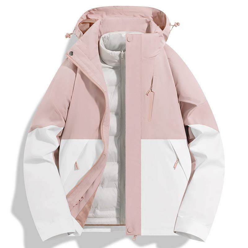 Jacket Women's 2025 New Three-in-one Removable Windproof and Waterproof Mountaineering Suit Autumn and Winter Coat Men