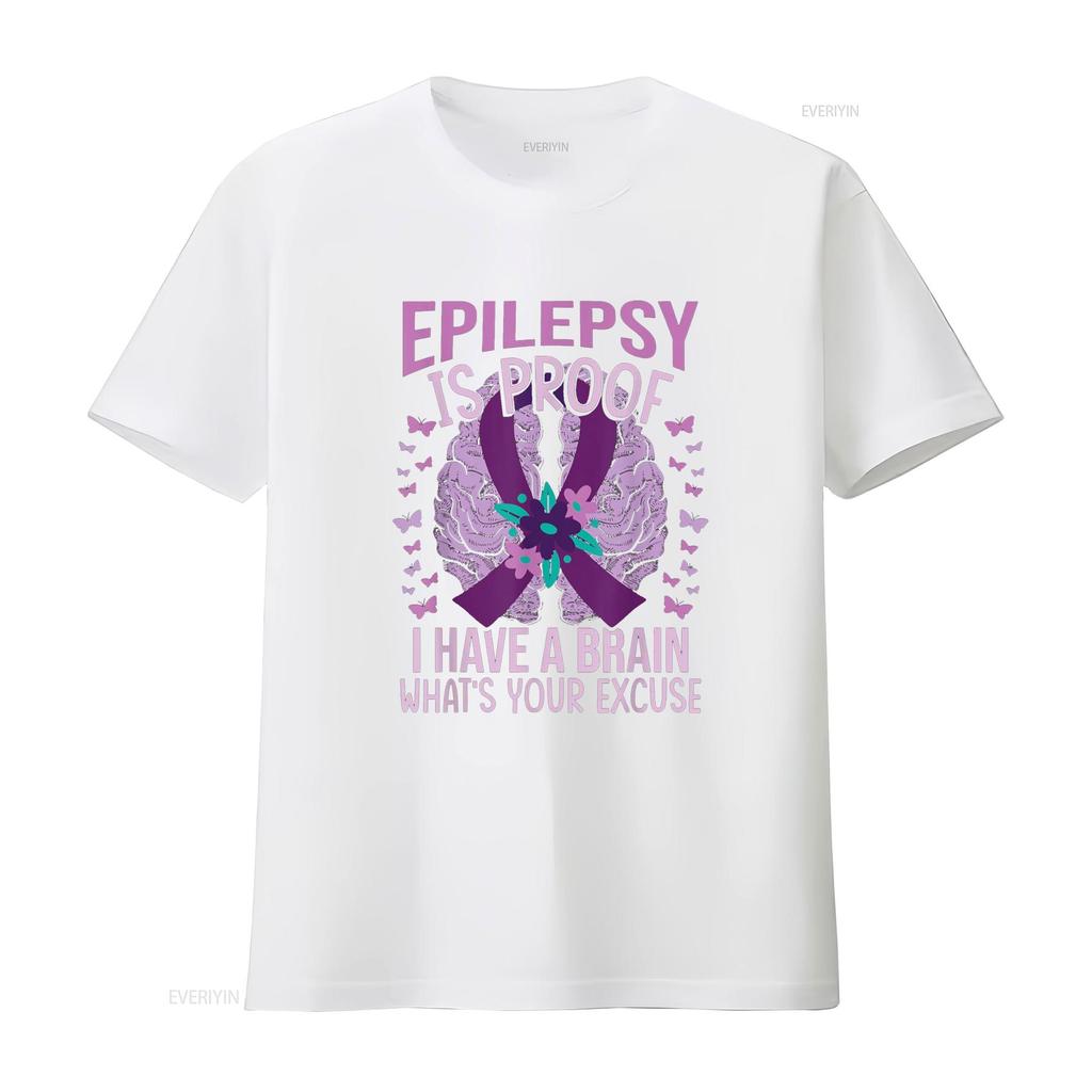 Epilepsy Awareness T Shirt vintage Washed Soft homme graphic Stretched Casual streetwear Versatile Slightly Stylish Unisex