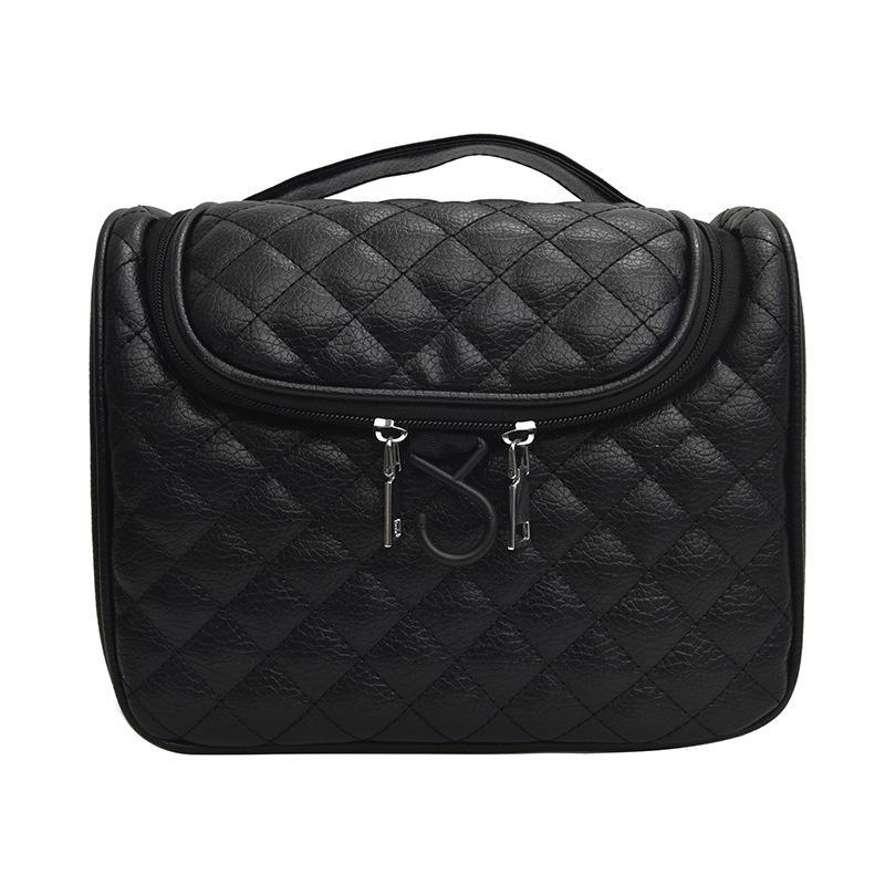 Stylish Travel Cosmetic Bag with Large Capacity and Hanging Hook