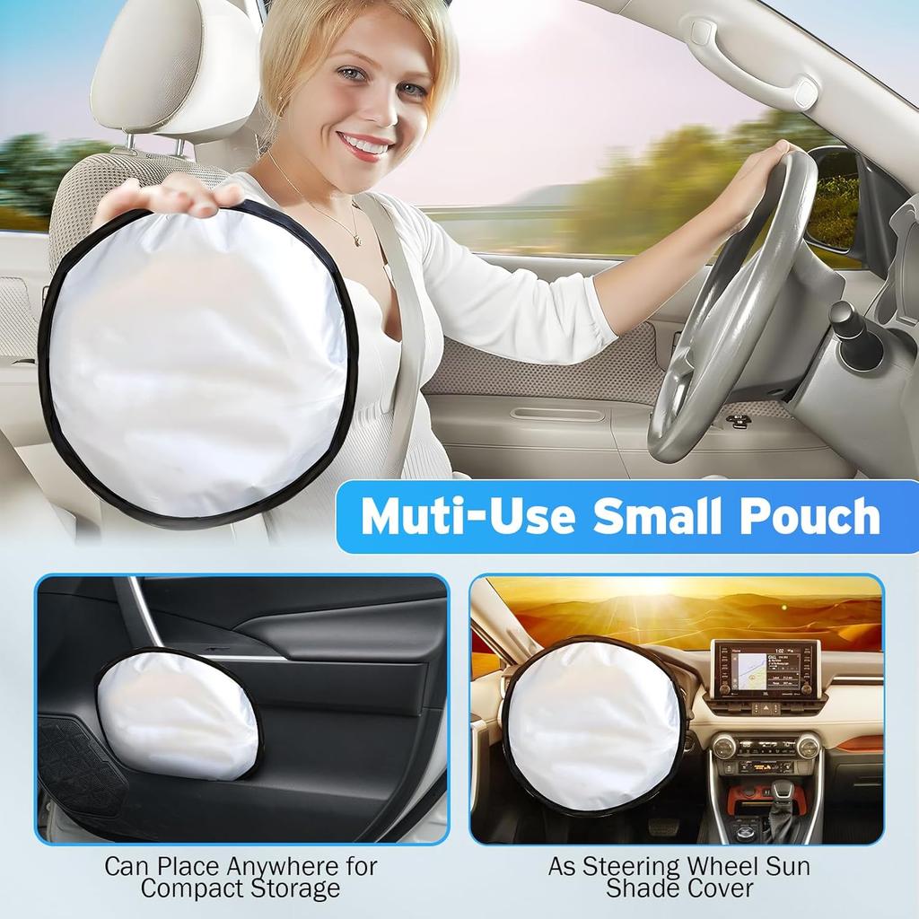 Windshield Sun Shade For Toyota Tundra -2024 2025, Upgraded Nano Material Front Window Shade Cover For Tundra -2025, Foldable Sunshade Tundra