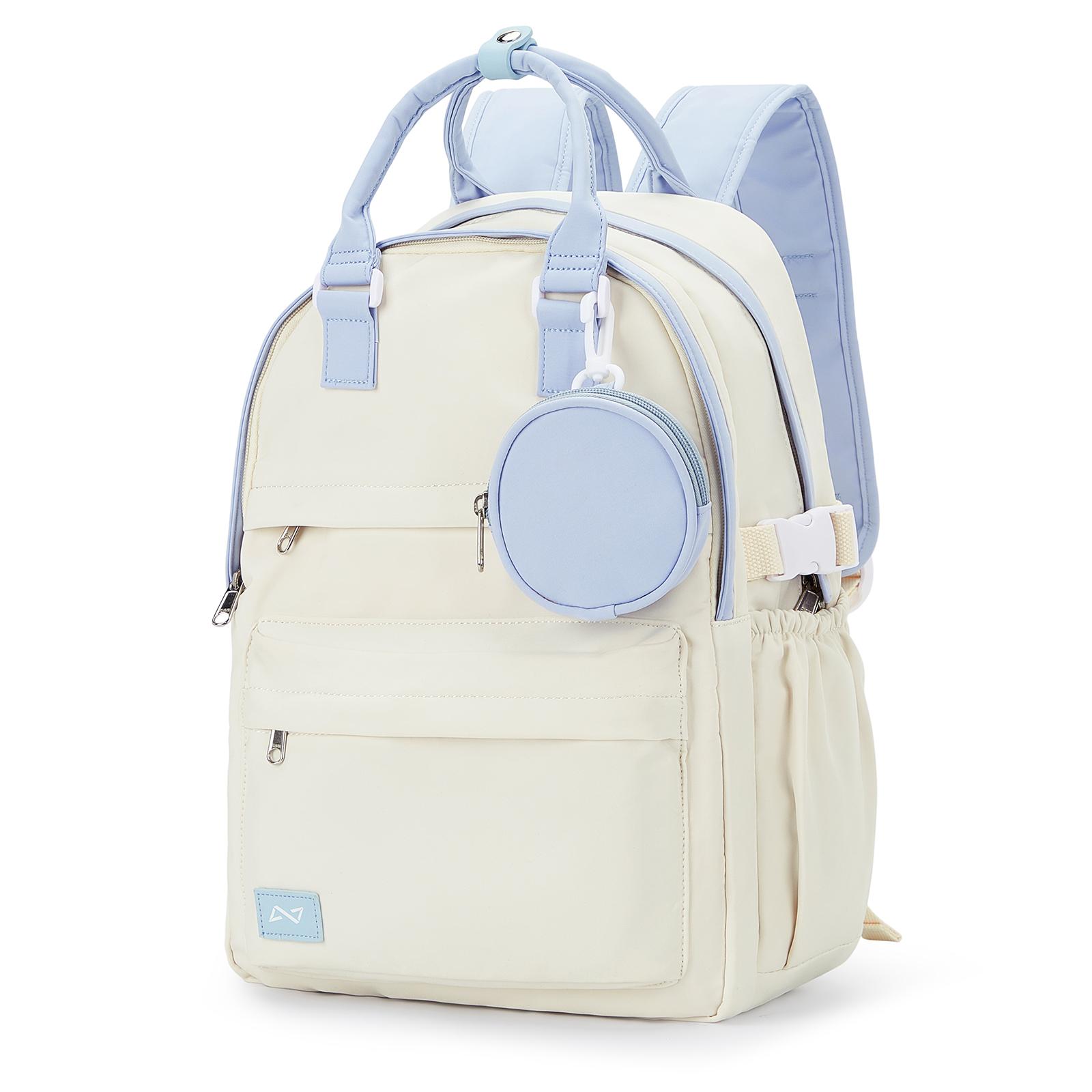 

Рюкзаки для ноутбуков 15,6-дюймовая школьная сумка студенческий рюкзак с защитой от кражи дорожный рюкзак большие сумки для подростков девушек женщин студентов бежевый