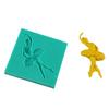 New Ballet Girl Dance Shape Silicone Cake Decorating Molds Lace Chocolate Cake Mould for Party Wedding