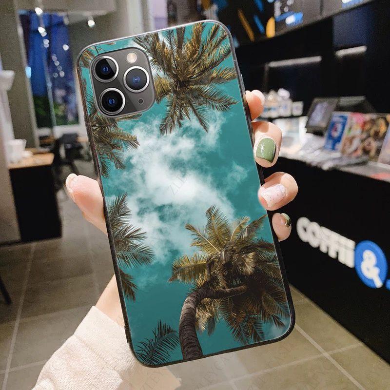Soft Phone Cover For Iphone 12pro 13pro 11pro Max 5s 6s 7 8plus X Xr Xsmax 12 13mini Se 2020 Case Summer Beach Surfboard Surfing