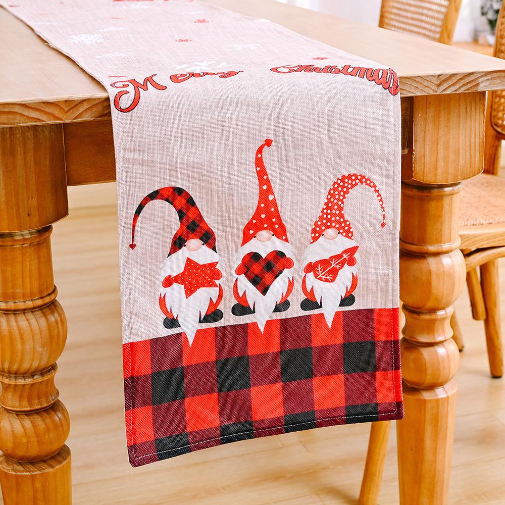 

Christmas Table Elegant Runner Showcasing Unique Forest Elderly Checkered Design Perfect For Home Decor Forest Plaid A
