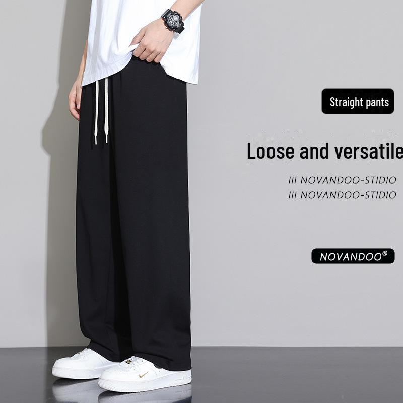 

Мужские осенние прямые спортивные брюки в корейском стиле — свободные, универсальные повседневные спортивные брюки 4XL (170-190 jin)