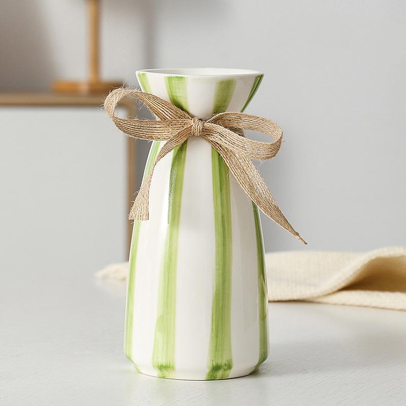 

Ваза Керамическая ваза Европейская классическая ваза Домашняя гостиница Цветочная композиция Модный орнамент Ваза C