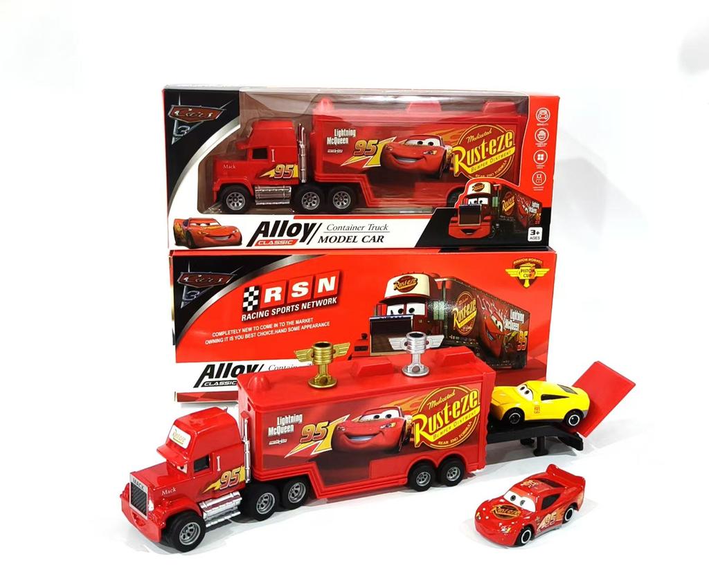Cars 3 Lightning McQueen & Storm Alloy Toy Set - Black, Mater Edition, Kids' Gift
