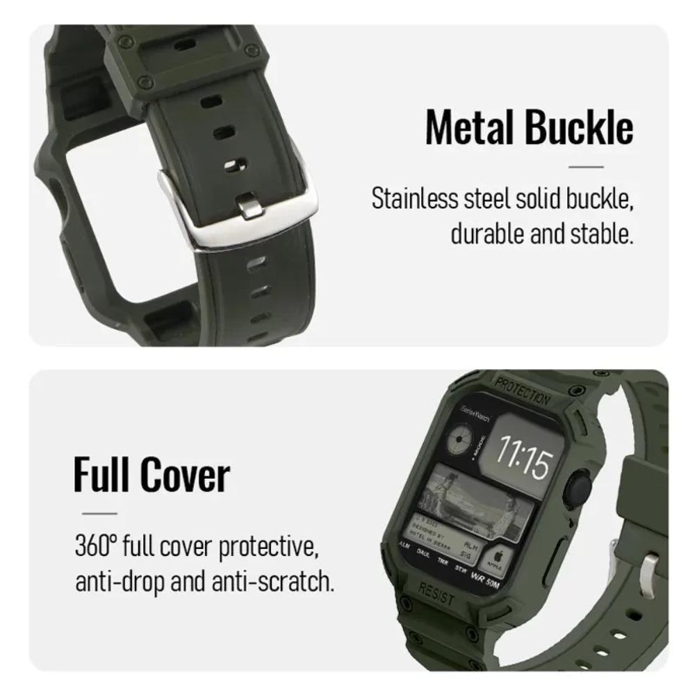 Silicone Strap for Huawei Watch Fit 4/3/2 Shockproof Protective Case with Bumper Watchband Replacement Band