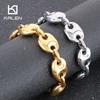 Kalen Größere Kaffeebohnen Gliederkette Armband für Damen Herren Polierter Edelstahl Schmuck Klobiges Armband Großhandel Trendiges Geschenk