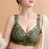 Embroidered Bra Women's Gathering Bra No Steel Ring Bra Adjustable Bra Double Breasted Bra