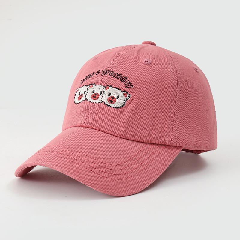 New Cartoon Bear Embroidered Baseball Cap With Sun Protection For Spring And Summer Wear