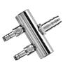 Stainless Steel Aquarium Fish Tank Air Flow 8mm Turn To 4mm Splitter Control Valve