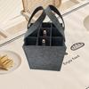 Wine Carrier Tote Felt 9 Bottle Wine Bags Reusable Wine Bag For Travel. Picnic Byob Portable Leakproof Wine Tote Bag For Dinner