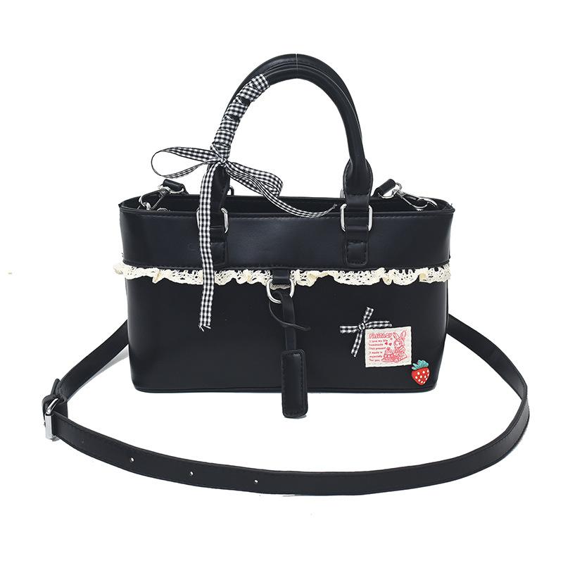 Girls Lace Handbag Women's New Large-capacity Commuter Shoulder Messenger Tote Bag