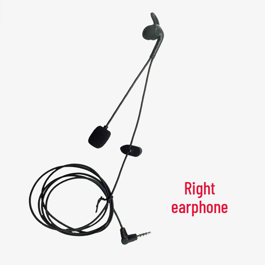 Neutral Football Referee Bluetooth Headset with In-Ear Walkie Talkie and 3.5mm Interface