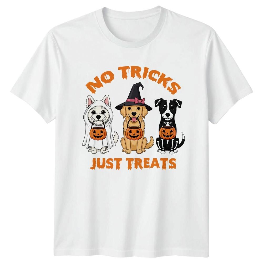 No Tricks Just Treats TShirt Halloween Dogs Pets Halloween Gift For Him And Her S