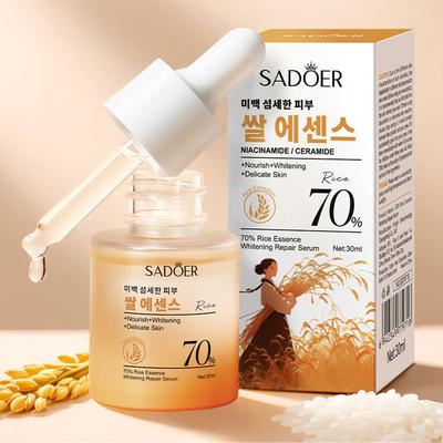 SADOER Siero Essenza di Riso Crema Sbiancante Viso Idratante Idratazione Anti-invecchiamento Essenza Viso Cosmetici Coreani per la Cura della Pelle