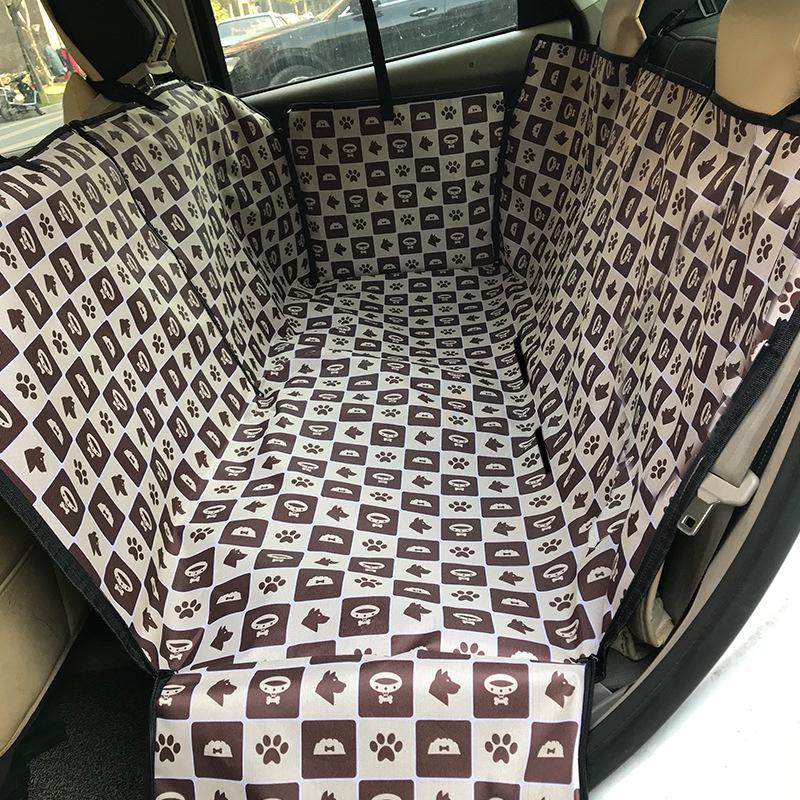 Dog Double-Layer Dirt-Resistant Car Seat Pad for Pets - Back Seat Cushion with Open Hole Design