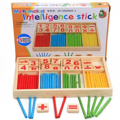 DIY Montessori Spielzeug Mathematik Zahlen Holzblöcke Zählstäbe Frühes Lernen Lernspiele Spielzeug Geschenke für Kinder Kinder