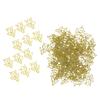 80Pcs Flower Shaped Paper Clips Bulk Mini Colored Bookmarks Clamp with Transparent Box School Supplies Gold