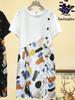 Babestar Casual Maternity Summer Short Loose Refreshing Summer Slimming Perfect for One Size Fits Women's Dress, Sleeve, Fit, Mid-Length Sleeves,