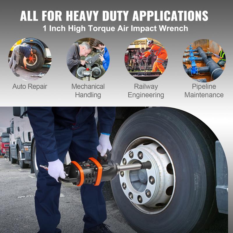 SucceBuy Air Impact Wrench Up to 5175 ft-lbs Beast Reverse Torque Output Pneumatic Impact Gun Anvil for  Repairs and Maintenance