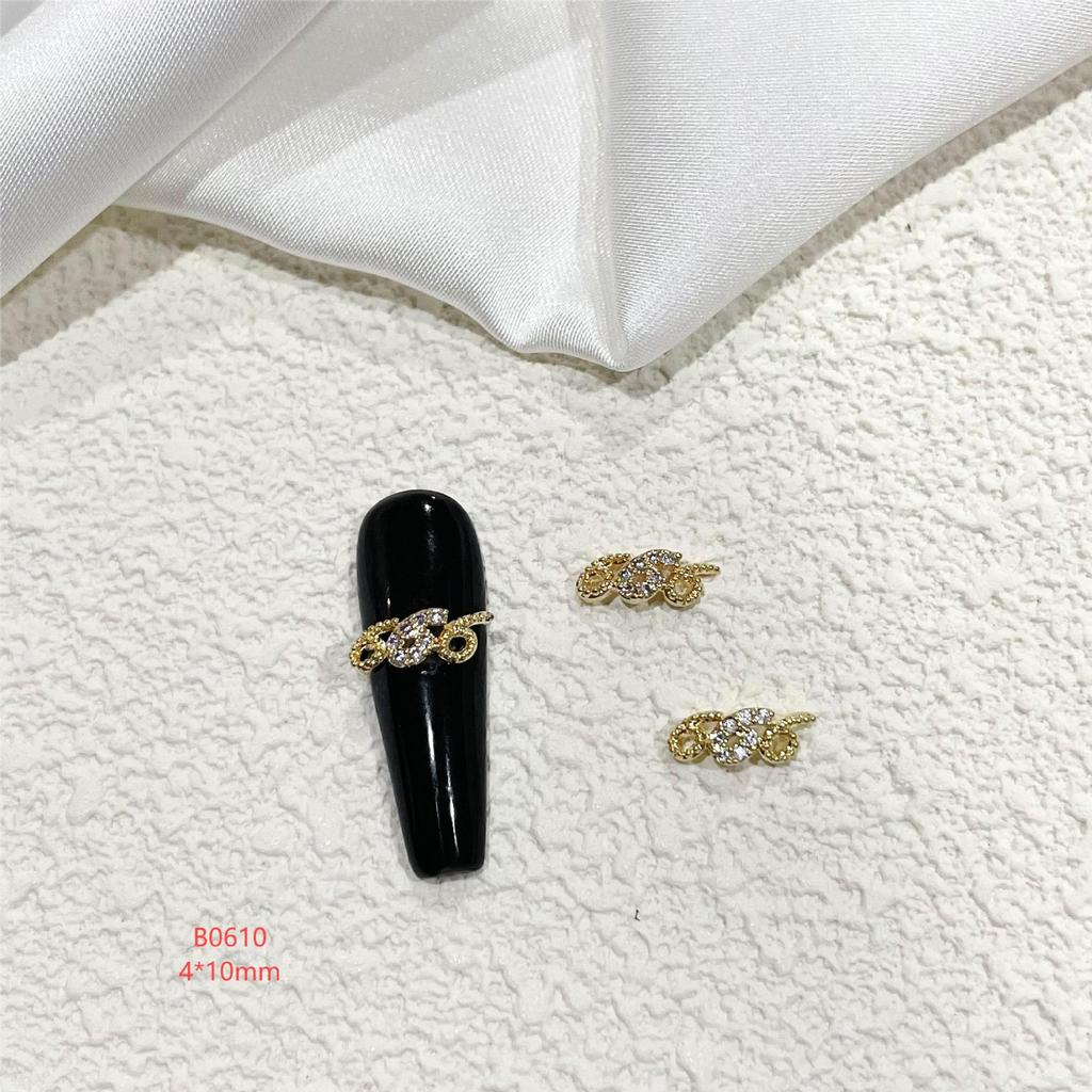 Celebrity Alloy Light Luxury Sparkling Zircon Nail Art Jewelry – DIY Micro-Inlaid Versatile Nail Accessories