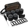 35Pcs 3 Sizes Rollers Curly Hair Roller Black Hair Curlers for Women  Hair Styling Tool