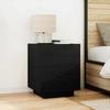 Nightstand Black Oak Look 45 x 40 x 55 cm Engineered Wood