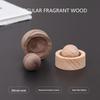 Round Wood Aromatherapy Diffuser - Long-Lasting Essential Oil and Car Fragrance Ornament for Home and Bedroom.