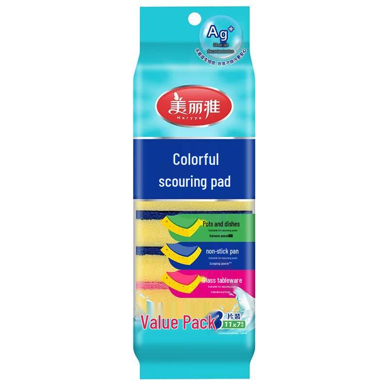 Meiliya Colorful Sponge Scouring Pads