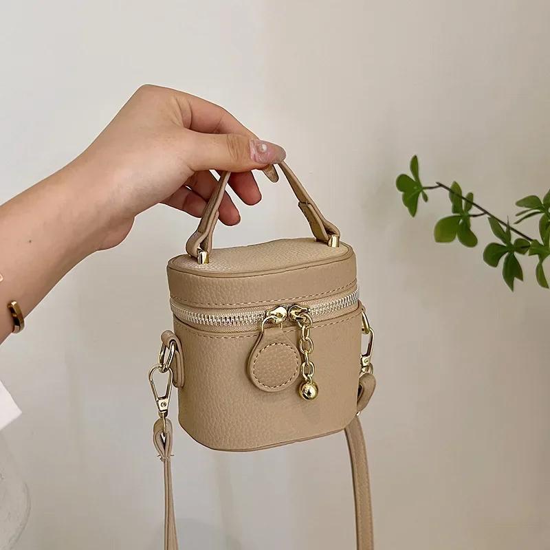 New fashion multicolor mini bucket bag portable summer Korean shoulder unique fashion lipstick crossbody bags