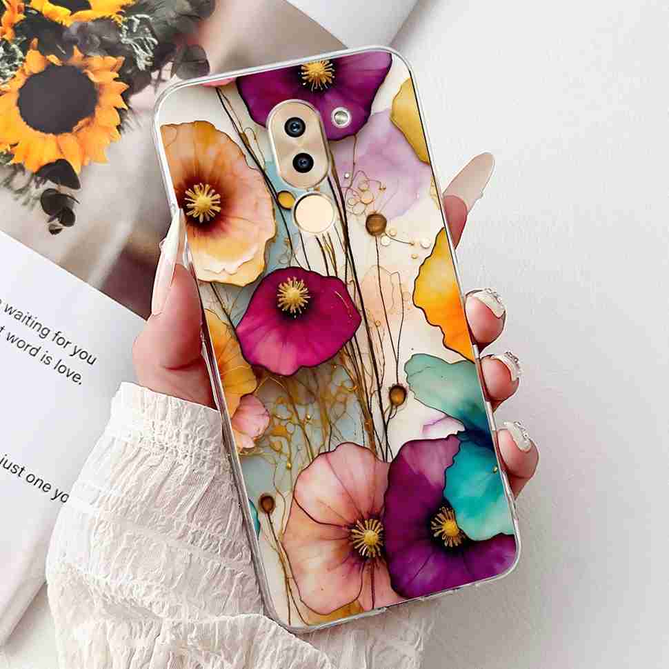 For Huawei Honor 6X BLN-AL10 Case Cute Cartoon Painting Soft Silicone TPU Cover For Honor 6X 6x BLN-L21 5.5" Popular Cats Shell