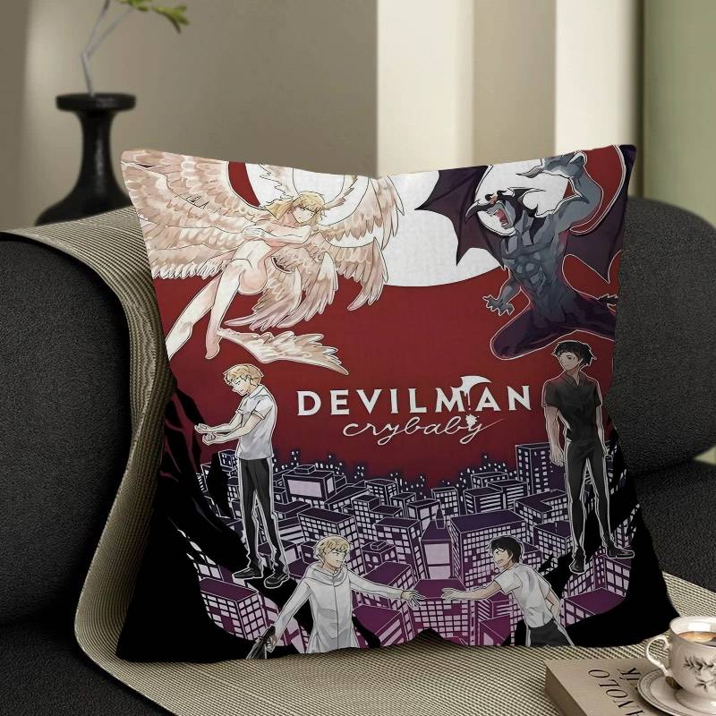 Devilman Cartoon Crybaby Office Cushion Pillowcase Car Cushion Cover45X45CM Lumbar Pillowcase Sofa Pillowcover