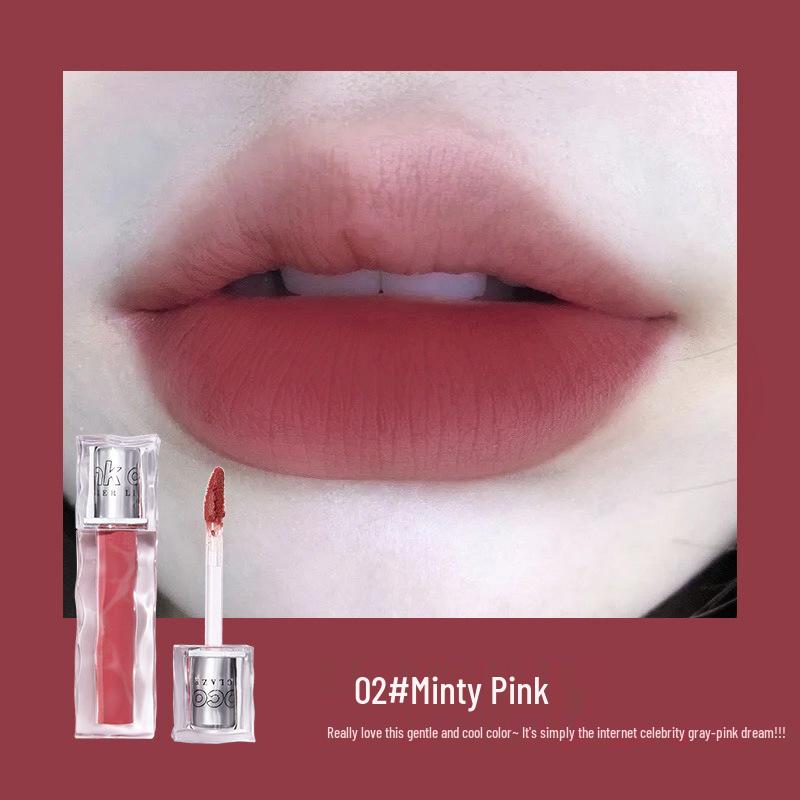 

Pinkcoco Glacier Soft Mist Matte Lip Glaze: Long-lasting, Non-stick, High-Value Lipstick for Students and Parties