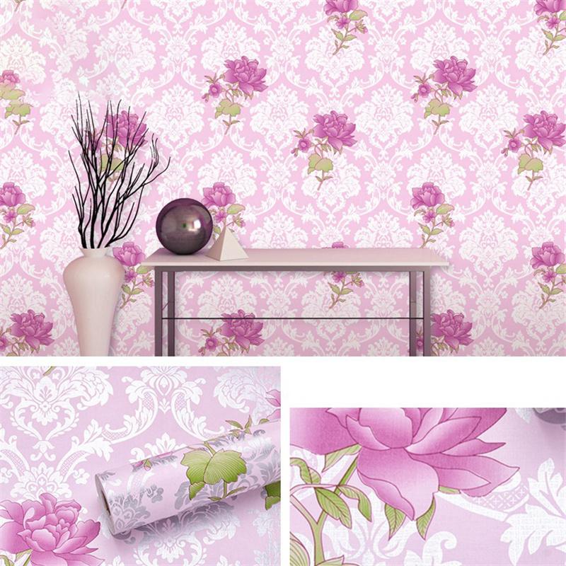 10m/20m PVC Pogrubione Europejskie Vintage Kwiatowe Tło Drukowane Samoprzylepne Tapety Naklejki Renowacyjne Wystrój Domu Hotelowego