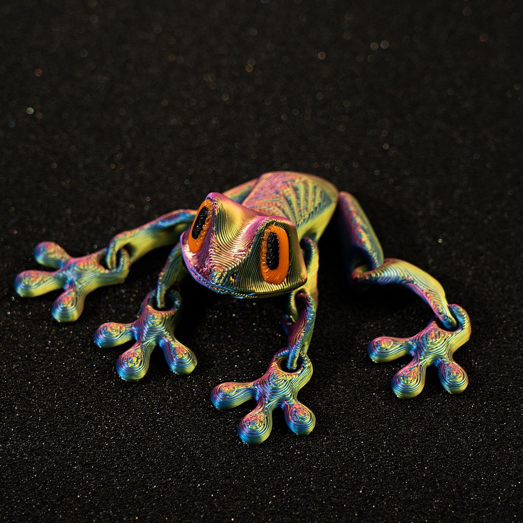 3D Printing Frog Fridge Magnets Joints Movable Tree Frog Refrigerator Magnet Desktop Ornaments Simulated Animal Model Decoration