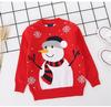 Christmas Clothes Knit Autumn Winter Korean Christmas Red Snowman Pullover Sweater Baby Boys Girls Sweater Children's Clothing