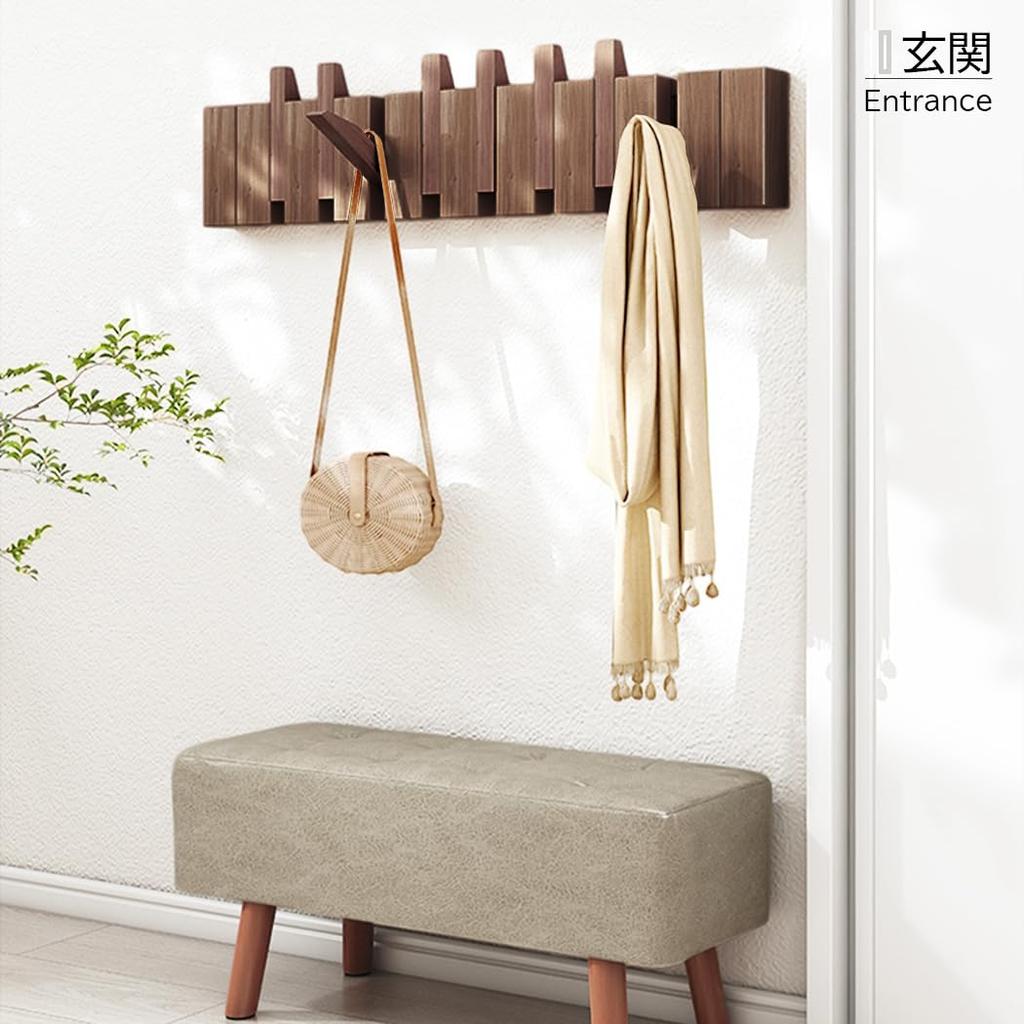 BAOYOUNI Wall Wall Coat Clothes Hat Piano Keyboard Entryway Storage Hooks, Hanger, Rack, Rack, Rack, Design, Retractable, Storage, Wall-Mounted
