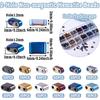 Pandahall 480Pcs Half Tila 2-Hole Hematite Flat Rectangle Seed Beads Rainbow Spacer Beads for Multi-Strand Jewelry