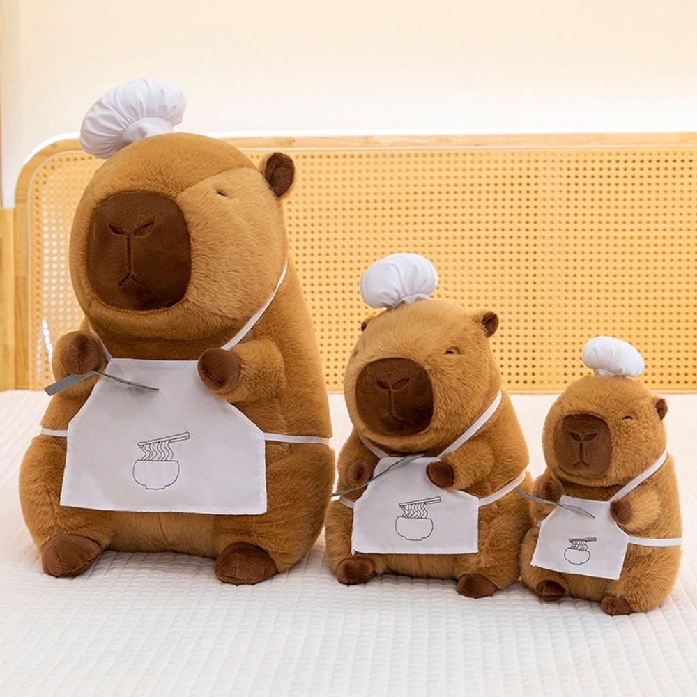 Pot Shovel Capybara Plush Doll Baking Capibara Fluffty Doll Cute Capybara Plush Toy  Christmas Toy