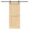 VidaXL Sliding Door and Hardware Kit 95x210 Cm Solid Pine 3332710