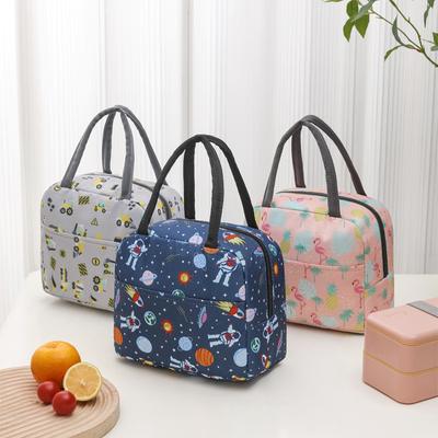 Cartoon Printed Lunch Bag For Women Isothermal Bag Packaged Food Thermal Bags Thermo Pouch Kids Lunch Bag Refrigerator Bag