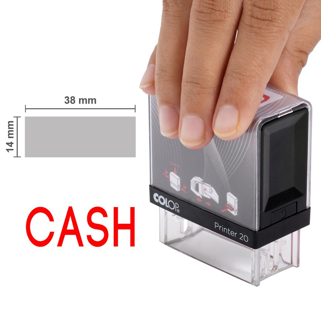 Cash Self Inking Rubber Stamp Custom Colop Office Stationary P20 Mini Stamper