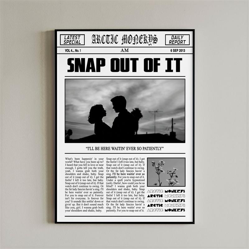 Retro Arctic Monkeys Newspaper Poster Aesthetics Rock Singer AM 505 Rapper Canvas Painting Print Wall Art Mural Home Room Decor